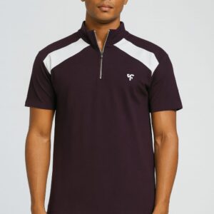 Men's Premium MAROON POLO Neck T-Shirt