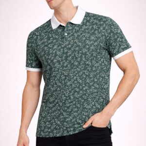 ROYAL FERN PRINT POLO T-SHIRT
