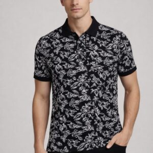 MIDNIGHT BLOOM POLO T-SHIRT