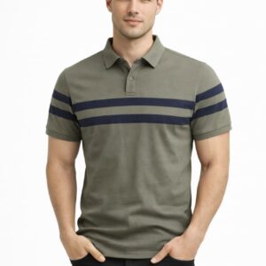 Men's Premium Urban Stripe  POLO Neck T-Shirt