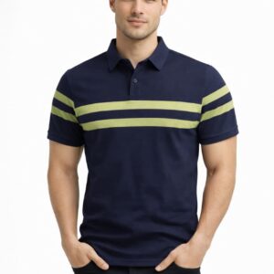 Men's Premium Urban Stripe  POLO Neck T-Shirt