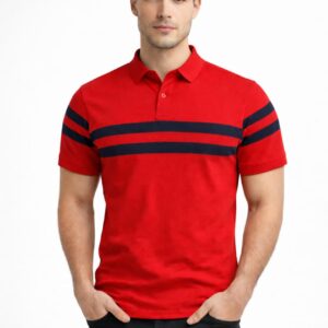 Men's Premium Urban Stripe  POLO Neck T-Shirt