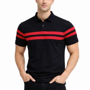 Men's Premium Urban Stripe  POLO Neck T-Shirt