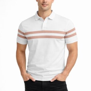 Men's Premium Urban Stripe  POLO Neck T-Shirt
