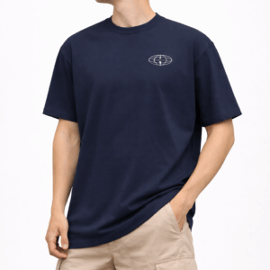 Men’s NAVY BLUE Graphic Oversized T-Shirt