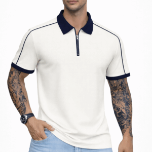MIDNIGHT EDGE ZIP POLO T-SHIRT