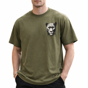 Men’s OLIVE GREEN Graphic Oversized T-Shirt