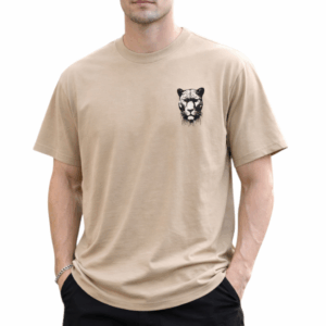 Men’s BEIGE Graphic Oversized T-Shirt