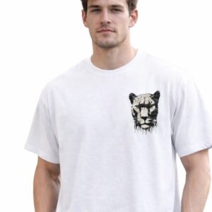 Men’s White Graphic Oversized T-Shirt