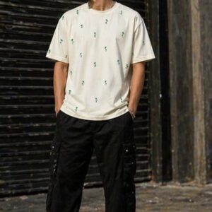 Men’s White Graphic Oversized T-Shirt