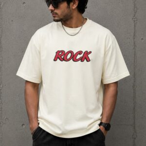 Men’s White Graphic Oversized T-Shirt